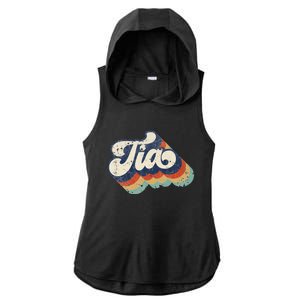 Cute Tia for Auntie Best Tia Ever Aunt Retro mom Ladies PosiCharge Tri-Blend Wicking Draft Hoodie Tank