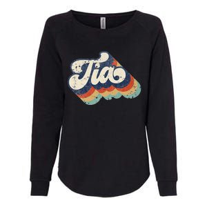 Cute Tia for Auntie Best Tia Ever Aunt Retro mom Womens California Wash Sweatshirt