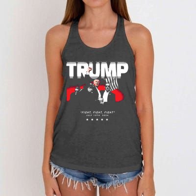 Ctespn Trump Fight Fight Fight July 13th 2024 Women's Knotted Racerback Tank