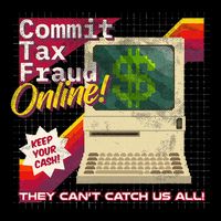 Commit Tax Fraud Online! Distressed Retro Video Game Box Art Zip Tote Bag