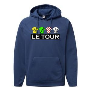 Cycling Tour Fan  Cycling Fan Performance Fleece Hoodie