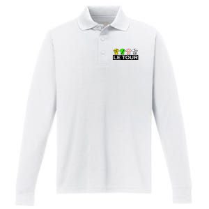 Cycling Tour Fan  Cycling Fan Performance Long Sleeve Polo