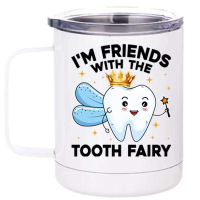 Cool Tooth Fairy Oral Dentist Dental Assistant Gift 12 oz Stainless Steel Tumbler Cup