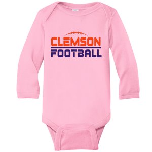 C.L.E.M.S.O.N. Ti.G.E.R. Football Scramble Baby Long Sleeve Bodysuit