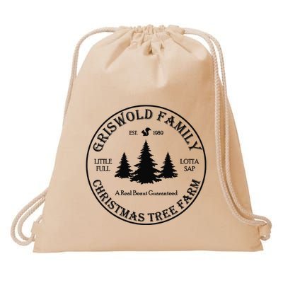 Christmas Tree Farm Griswold Drawstring Bag