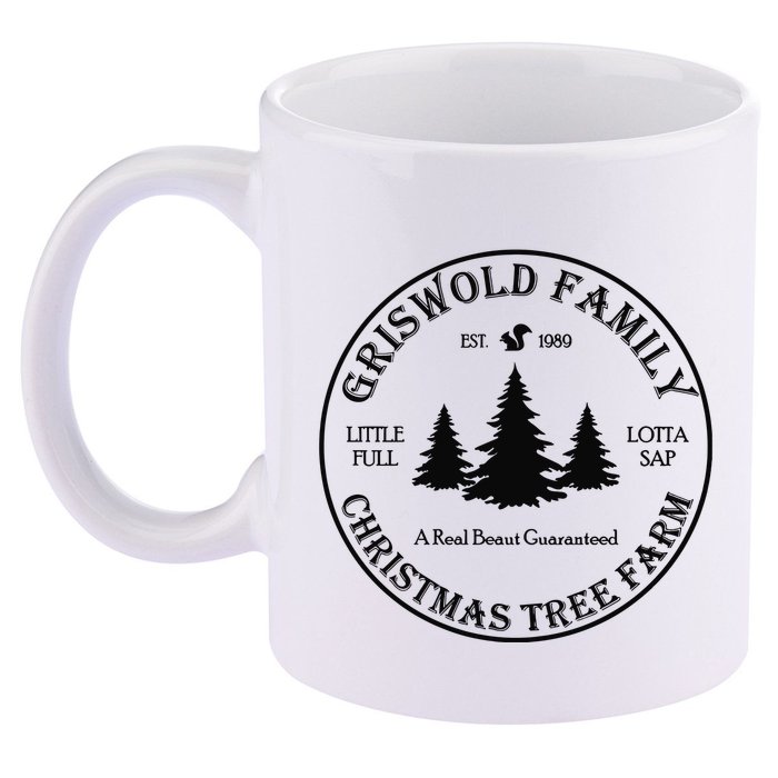 Christmas Tree Farm Griswold 11oz C Handle Ceramic Mug