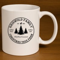 Christmas Tree Farm Griswold 11oz C Handle Ceramic Mug