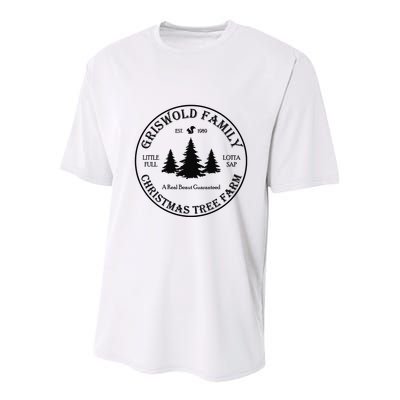 Christmas Tree Farm Griswold Youth Performance Sprint T-Shirt