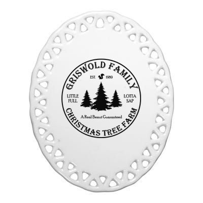 Christmas Tree Farm Griswold Ceramic Oval Ornament