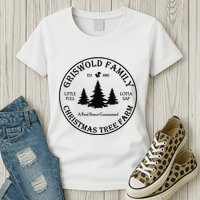 Christmas Tree Farm Griswold Womens T-Shirt