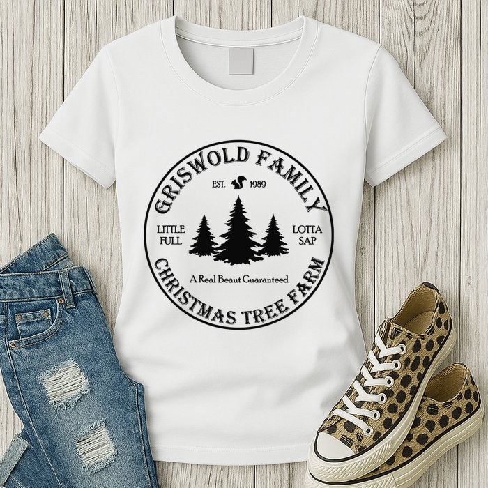 Christmas Tree Farm Griswold Womens T-Shirt