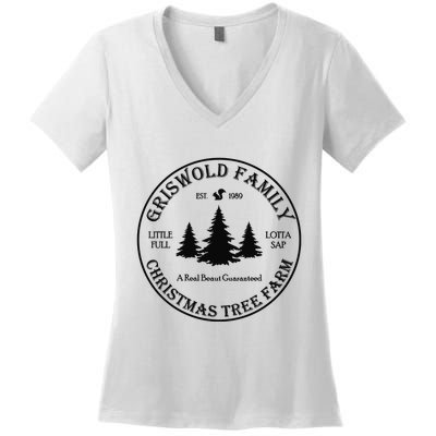 Christmas Tree Farm Griswold Women's V-Neck T-Shirt