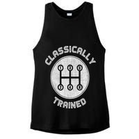 Classically Trained Funny Three Pedals Car Guys Ladies PosiCharge Tri-Blend Wicking Tank