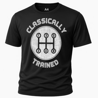 Classically Trained Funny Three Pedals Car Guys Cooling Performance Crew T-Shirt