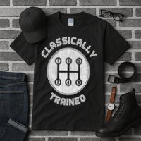 Classically Trained Funny Three Pedals Car Guys Tall T-Shirt