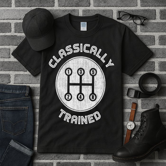 Classically Trained Funny Three Pedals Car Guys Tall T-Shirt