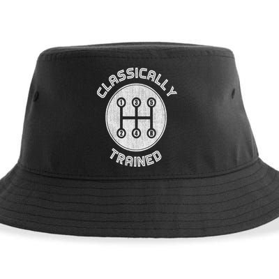 Classically Trained Funny Three Pedals Car Guys Sustainable Bucket Hat