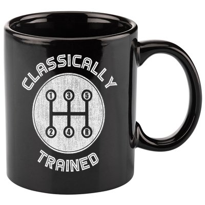 Classically Trained Funny Three Pedals Car Guys 11oz C Handle Ceramic Mug