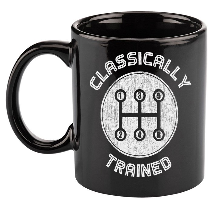 Classically Trained Funny Three Pedals Car Guys 11oz C Handle Ceramic Mug