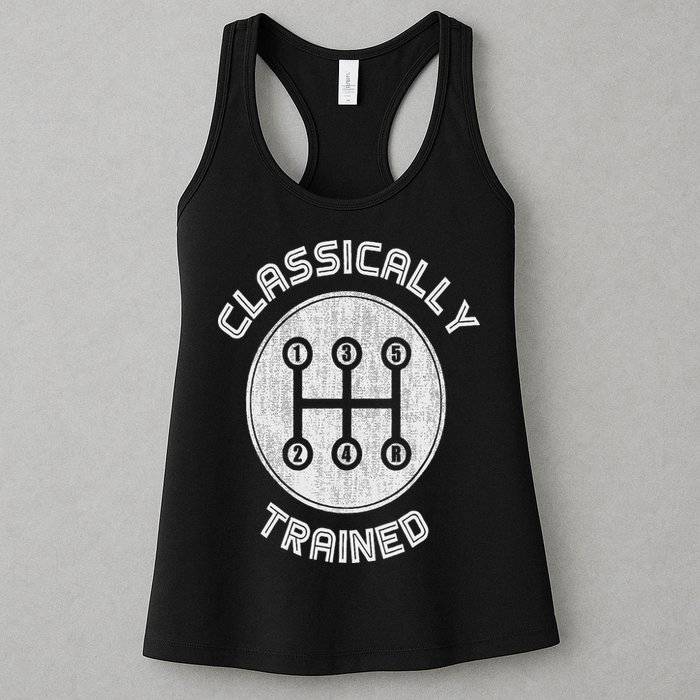 Classically Trained Funny Three Pedals Car Guys Womens Tank Top