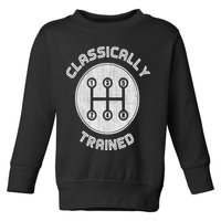 Classically Trained Funny Three Pedals Car Guys Toddler Sweatshirt