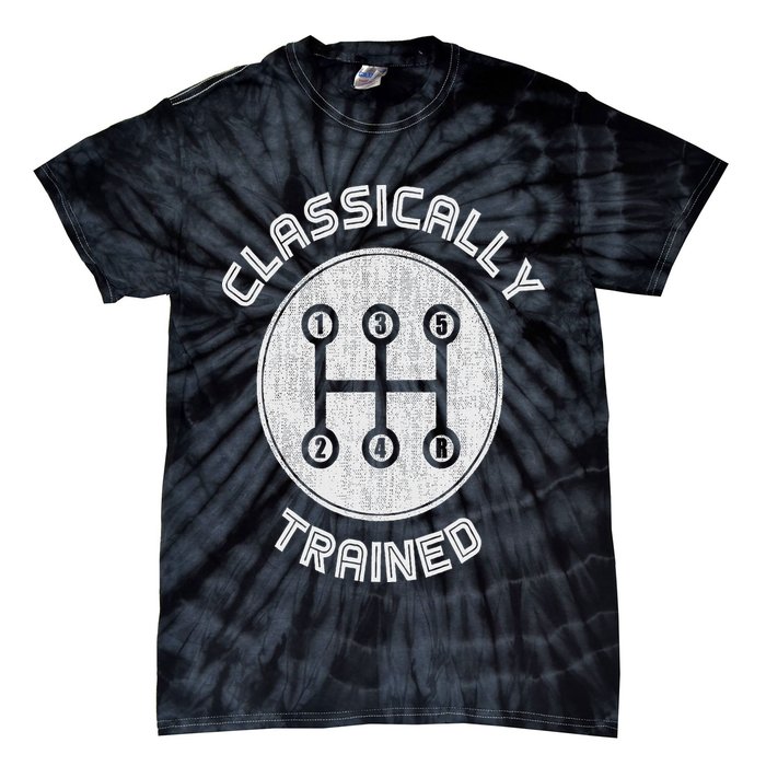 Classically Trained Funny Three Pedals Car Guys Tie-Dye T-Shirt