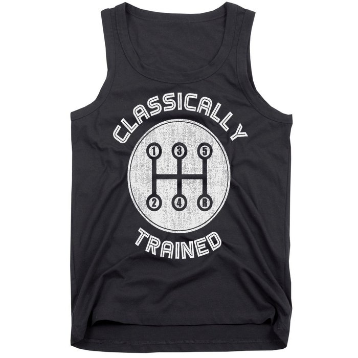Classically Trained Funny Three Pedals Car Guys Tank Top