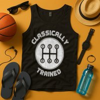 Classically Trained Funny Three Pedals Car Guys Tank Top