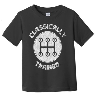 Classically Trained Funny Three Pedals Car Guys Toddler T-Shirt