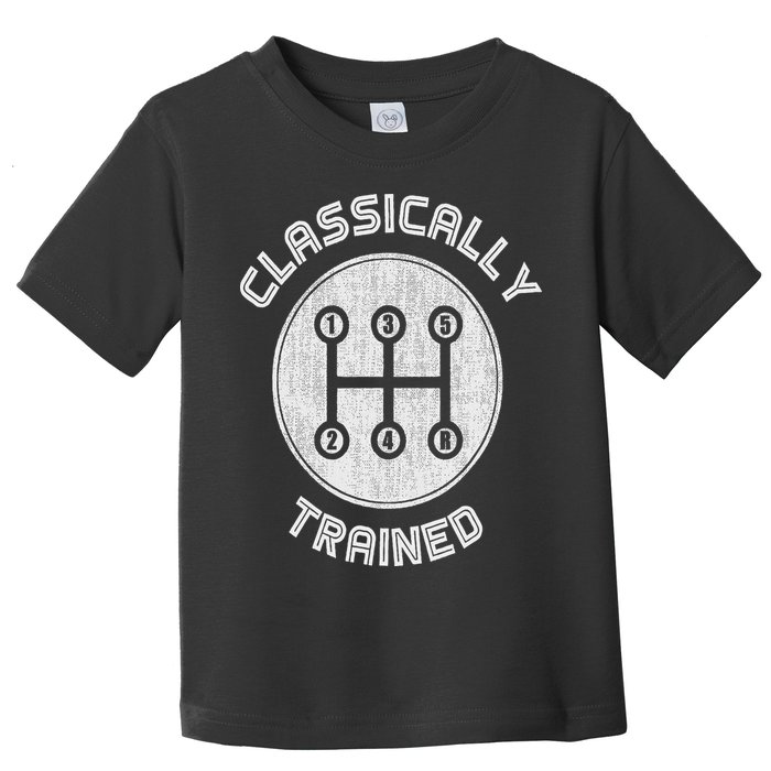 Classically Trained Funny Three Pedals Car Guys Toddler T-Shirt