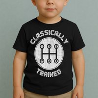 Classically Trained Funny Three Pedals Car Guys Toddler T-Shirt