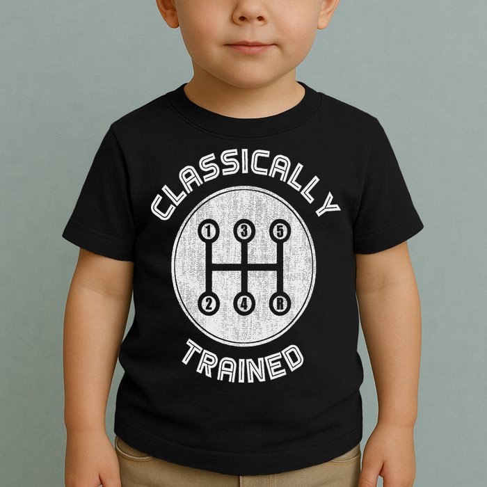 Classically Trained Funny Three Pedals Car Guys Toddler T-Shirt