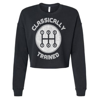 Classically Trained Funny Three Pedals Car Guys Cropped Pullover Crew