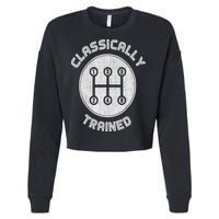 Classically Trained Funny Three Pedals Car Guys Cropped Pullover Crew