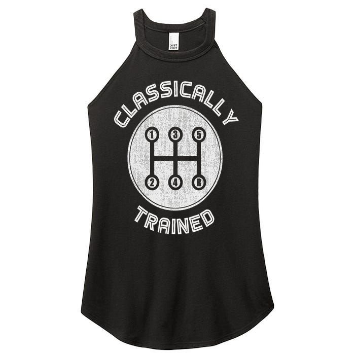 Classically Trained Funny Three Pedals Car Guys Women's Perfect Tri Rocker Tank