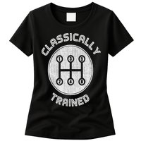 Classically Trained Funny Three Pedals Car Guys Womens T-Shirt