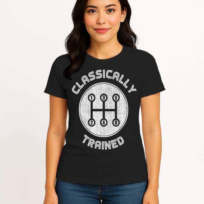Classically Trained Funny Three Pedals Car Guys Womens T-Shirt