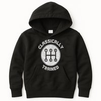 Classically Trained Funny Three Pedals Car Guys Kids Hoodie