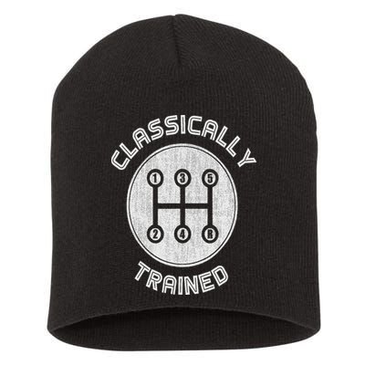 Classically Trained Funny Three Pedals Car Guys Short Acrylic Beanie