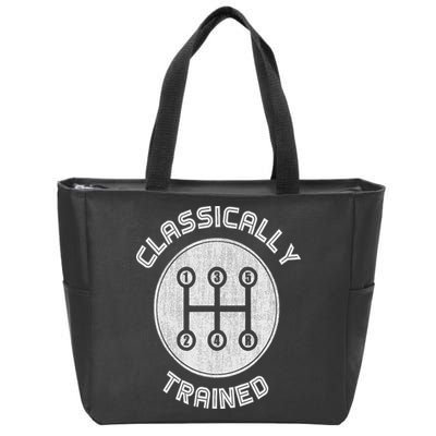 Classically Trained Funny Three Pedals Car Guys Zip Tote Bag