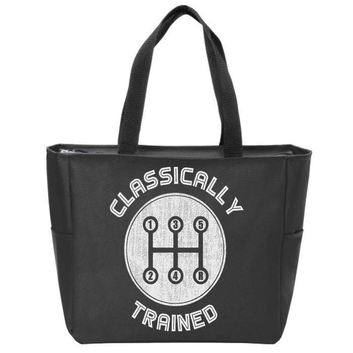 Classically Trained Funny Three Pedals Car Guys Zip Tote Bag