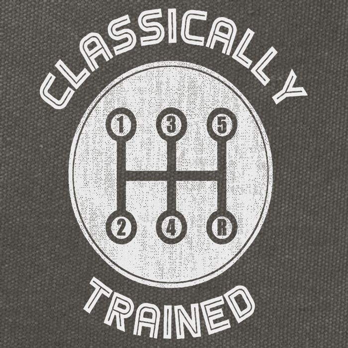 Classically Trained Funny Three Pedals Car Guys Cotton Canvas Backpack