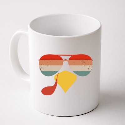 Cool Turkey Face Vintage Sunglasses Thanksgiving Fun Family Gift Coffee Mug