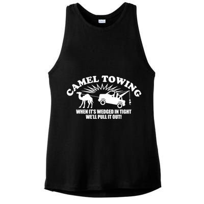 Camel Towing Funny Ladies PosiCharge Tri-Blend Wicking Tank