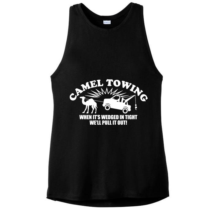 Camel Towing Funny Ladies PosiCharge Tri-Blend Wicking Tank