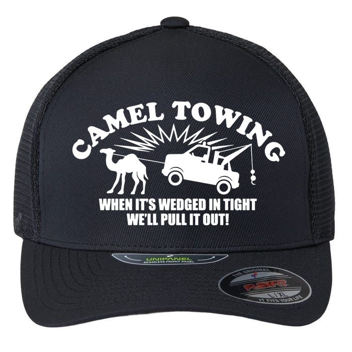 Camel Towing Funny Flexfit Unipanel Trucker Cap