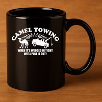 Camel Towing Funny 11oz C Handle Ceramic Mug