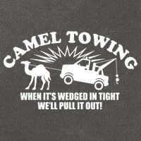 Camel Towing Funny Cotton Canvas Backpack