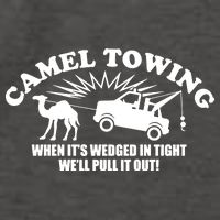 Camel Towing Funny Vector Backpack