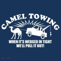 Camel Towing Funny 7 Panel Mesh Trucker Snapback Hat
